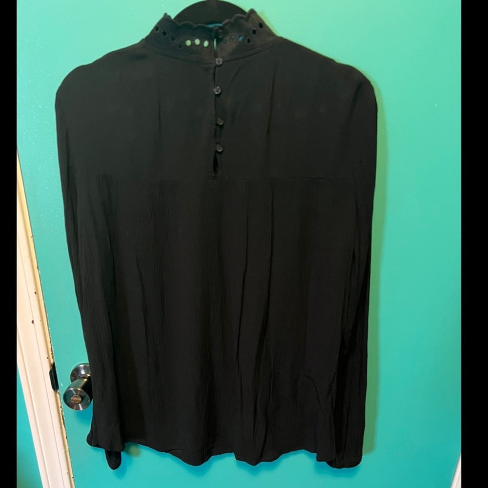 Who What Wear black long sleeve blouse - Picture 3 of 7
